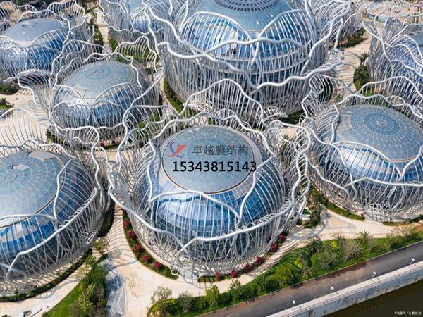 ETFE膜結(jié)構(gòu)項(xiàng)目【海南海口?；◢u會(huì)議中心】正在施工中